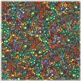 Rainbow Dot Circles Cotton Fabric