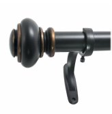 Antique Bronze Adjustable Urn Curtain Rod