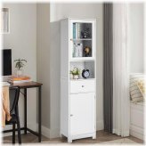 Open Shelf Linen Tower Cabinet