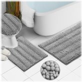 Luxuriant Bath Set with Chenille Texture and Absorbent Properties