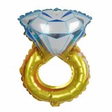 Diamond Ring Foil Balloons Set