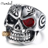 Smoking Skull Ring for Men by MENDEL