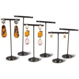 Metal T-Stand Jewelry Display Organizer for Earrings, Necklaces, and Bracelets