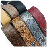 Embossed Leather Guitar Strap