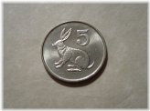 Zimbabwe Rabbit Hare 5 Cent Coin