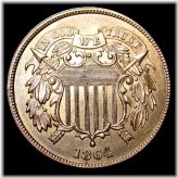 1864 Gem BU+ Two Cent Piece - #917N