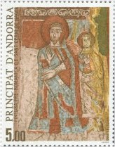 Andorran Medieval Fresco Stamp