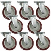 Swivel Plate Polyurethane Caster Set