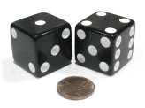 Jumbo Black & White Dice Set