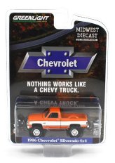 1986 Chevrolet Silverado 4x4 Pickup Truck in Orange & White