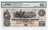 Adrian Insurance Company $1 Obsolete Note