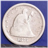 1875-S Twenty Cent Piece - Good Details, Harsh Clean (#52718-L)