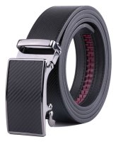 Ratchet Buckle Leather Belt