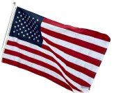 Stars and Stripes Embroidered Flag with Brass Grommets