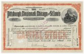 Pittsburgh Cincinnati Chicago & St Louis Railroad 1917 Stock Certificate
