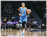 Chicago Sky Dribbling in Blue Autographed Photo by Elena Delle Donne