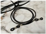 Black Leather Eyeglass Leash
