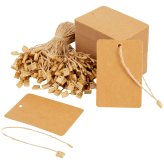 Kraft Paper Gift Tags - Pack of 200, Brown, 2 x 4 inches