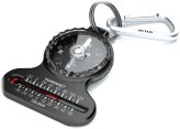 Black Keychain Pocket Compass with Thermometer by Silva