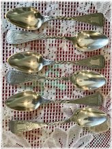 Vintage Dunlevy Coin Silver Spoons by James Watts