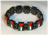 Chrome Palestinian Flag Bracelet