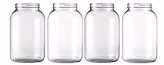 Wide Mouth Glass Jars - Set of 4 (without lids)