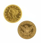 Golden Liberty Head Quarter Eagle Jewelry
