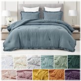 Ruffled Edge Microfiber Comforter Set