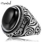 Onyx Oval Ring for Men