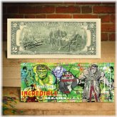 Rency's Pop Art Bruce Banner $2 US Bill Hand-Signed Collectible