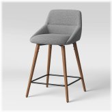 Slate Swivel Wood Base Stool