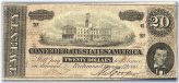 Civil War Era $20 Confederate Banknote