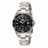 Black Dial Stainless Steel Diver Watch