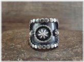 Southwestern Star Drop Silver Ring