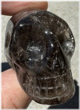 Shadow Quartz Skull with Hematite Essence