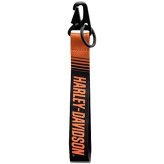 Harley-Davidson Orange Text Key Chain