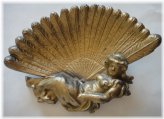 Gilded Art Deco Calling Card Dish by JH