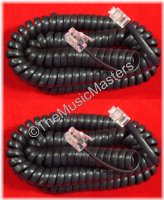 CoilLink 15-Foot Black Telephone Cord