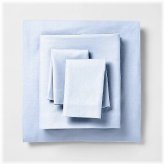 Light Blue Easy Care Queen Sheet Set