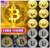 Commemorative Gold & Silver Bitcoin Collection: 10 Exquisite Coins