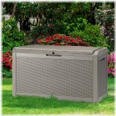 Resin Deck Box - Light Brown, 100 Gallon Capacity