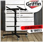 Studio Gear Cart - Rolling Stand for Music Mixers and Recording Equipment