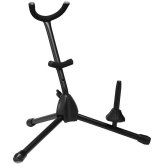 HarmonyFold Saxophone Stand with Integrated Flute/Clarinet Peg