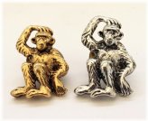 Chimpanzee Duo Vintage Lapel Pins