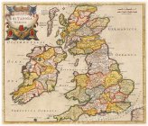 Roman England Provincial Map - 1695 Vintage Style