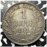 German East Africa 1913-J 1 Rupie Silver Coin