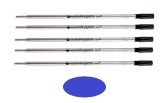 S.T. DUPONT Blue Medium Point Ballpoint Pen Refills - Pack of 5