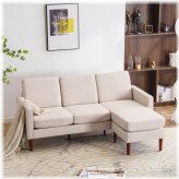 Modular Convertible Living Room Set - L-Shaped Sectional and Armchair