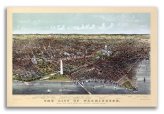 Washington DC 1892 Panoramic Town Map - 24x36