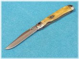 Trapper Linerlock Tobacco Smooth Bone Folding Knife